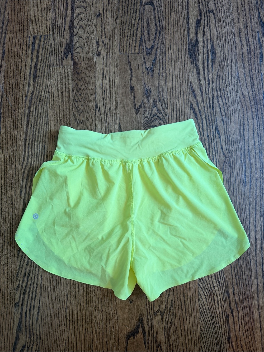 Lululemon Electric Yellow Fast and Free Reflective High-Rise Classic-Fit 3” 4 - Picture 6 of 14